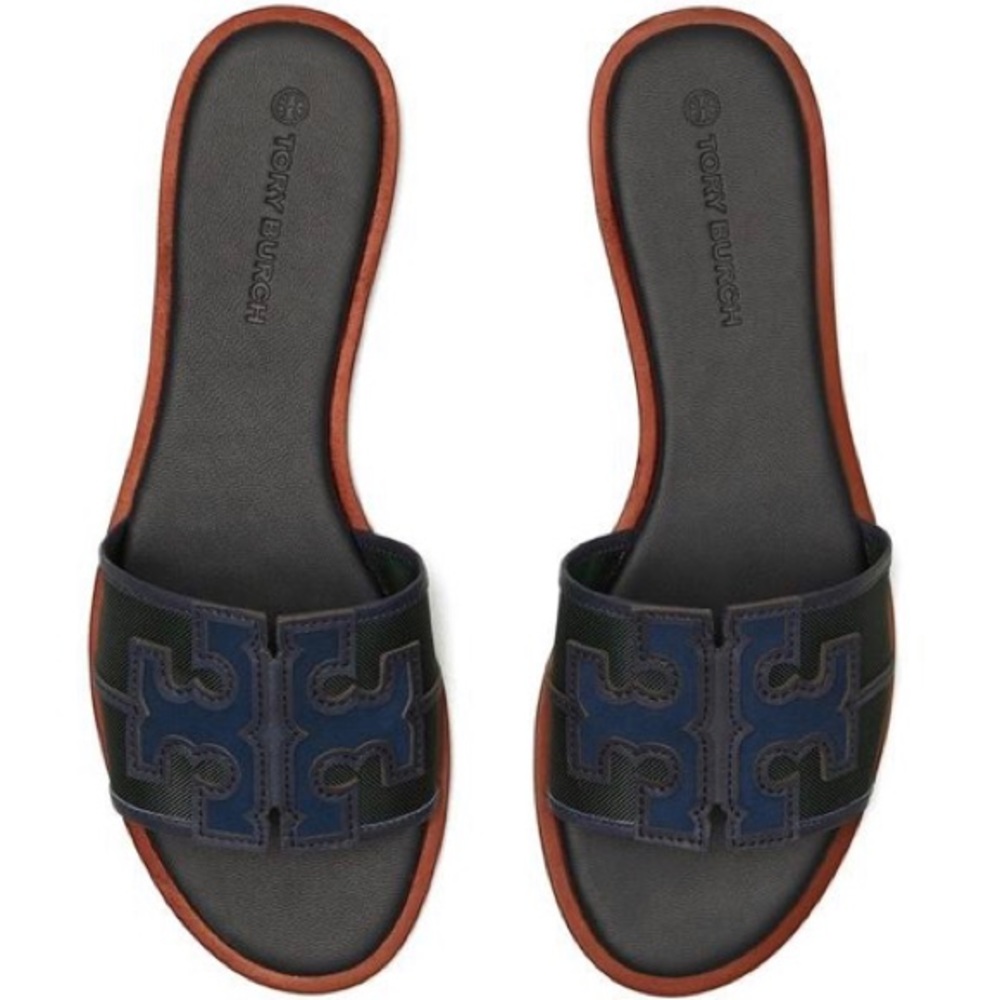 Malachite/Perfect Navy Ines Slide Sandals